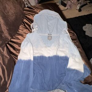 GAP Blue and White Gradient Hoodie